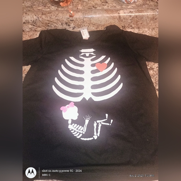 Pregnancy Halloween shirt Halloween costume Pregnant Girl New Womens - Picture 2 of 4